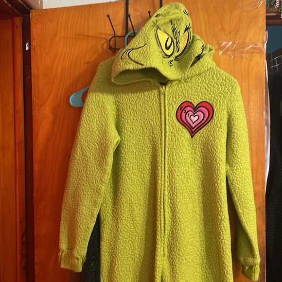 Grinch Adult M PJs - Picture 2 of 4